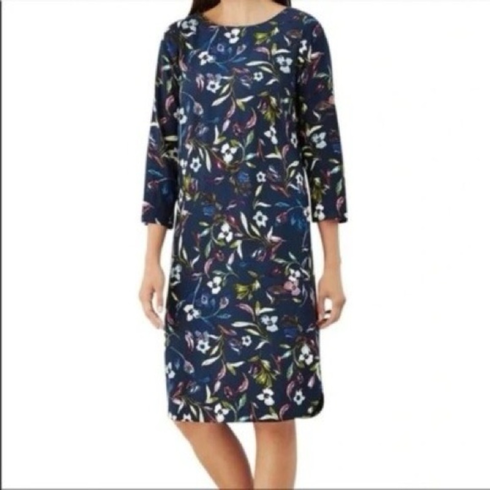 NWT JJill Floral Print Shift Dress- Tall Small